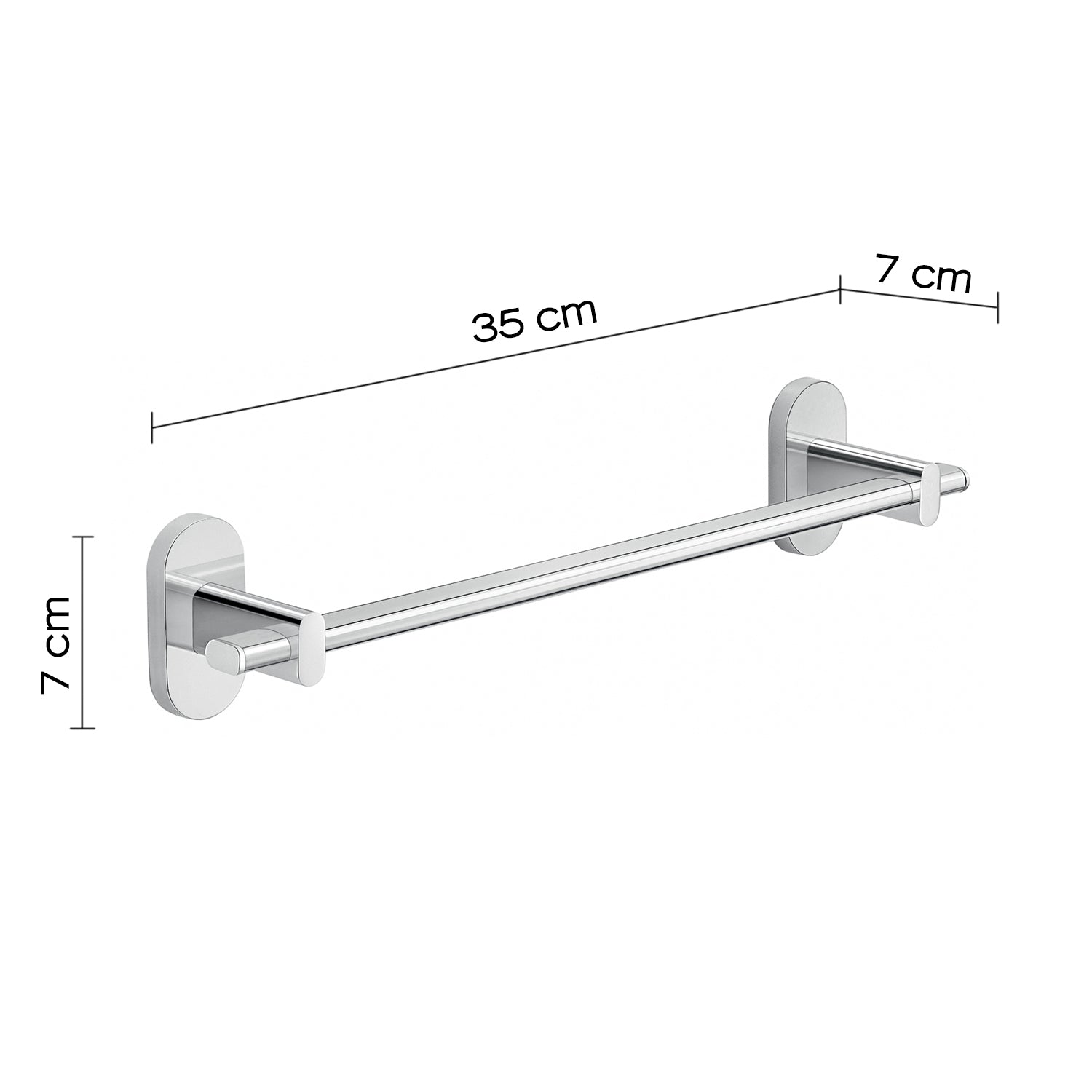 Portasalviette 35 cm in Acciaio Inox Gedy serie Febo - Cromato