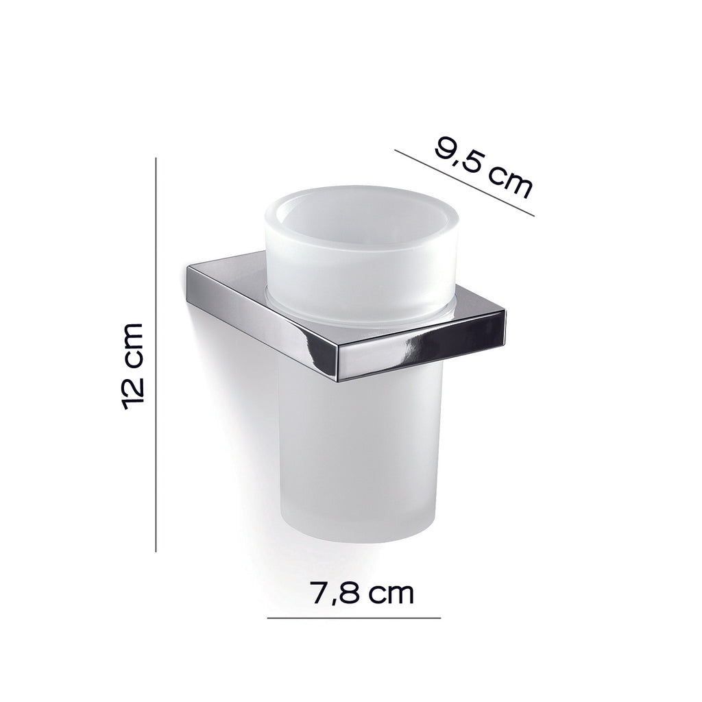 Portaspazzolini in Ottone e Cromall Gedy serie Lanzarote - Cromato