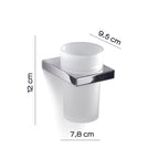 Portaspazzolini in Ottone e Cromall Gedy serie Lanzarote - Cromato