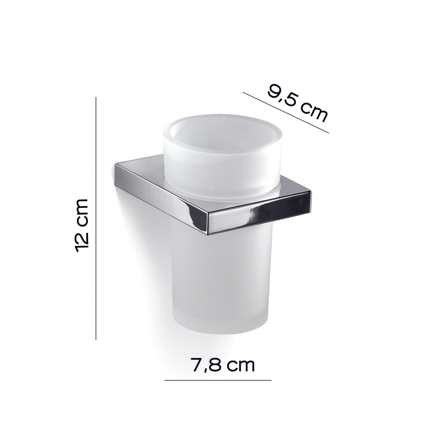 Portaspazzolini in Ottone e Cromall Gedy serie Lanzarote - Cromato