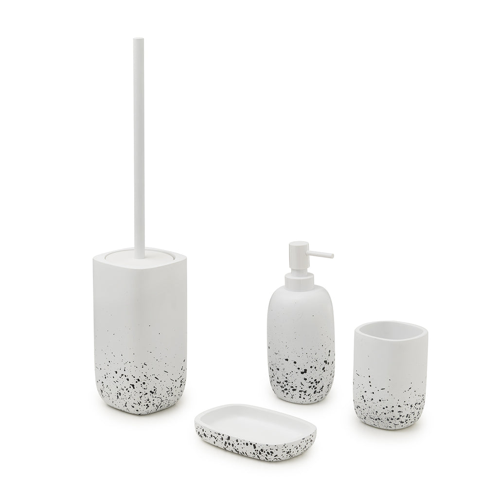 Portasapone con dettagli neri Gedy serie Layla - Bianco