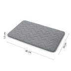 Tappeto 50x80 in memory foam con fondo antiscivolo Mousse di Gedy - Grigio