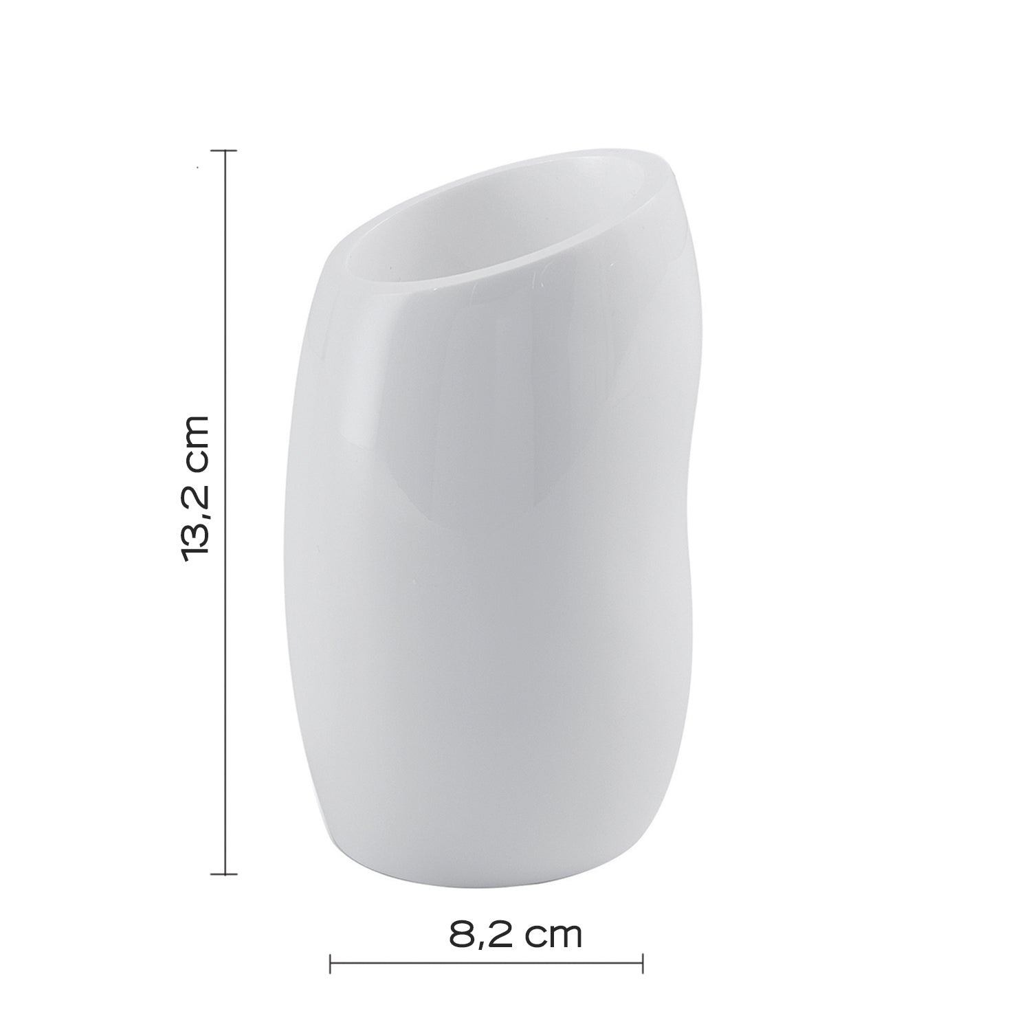 Portaspazzolini da appoggio Gedy serie Iside - Bianco Lucido