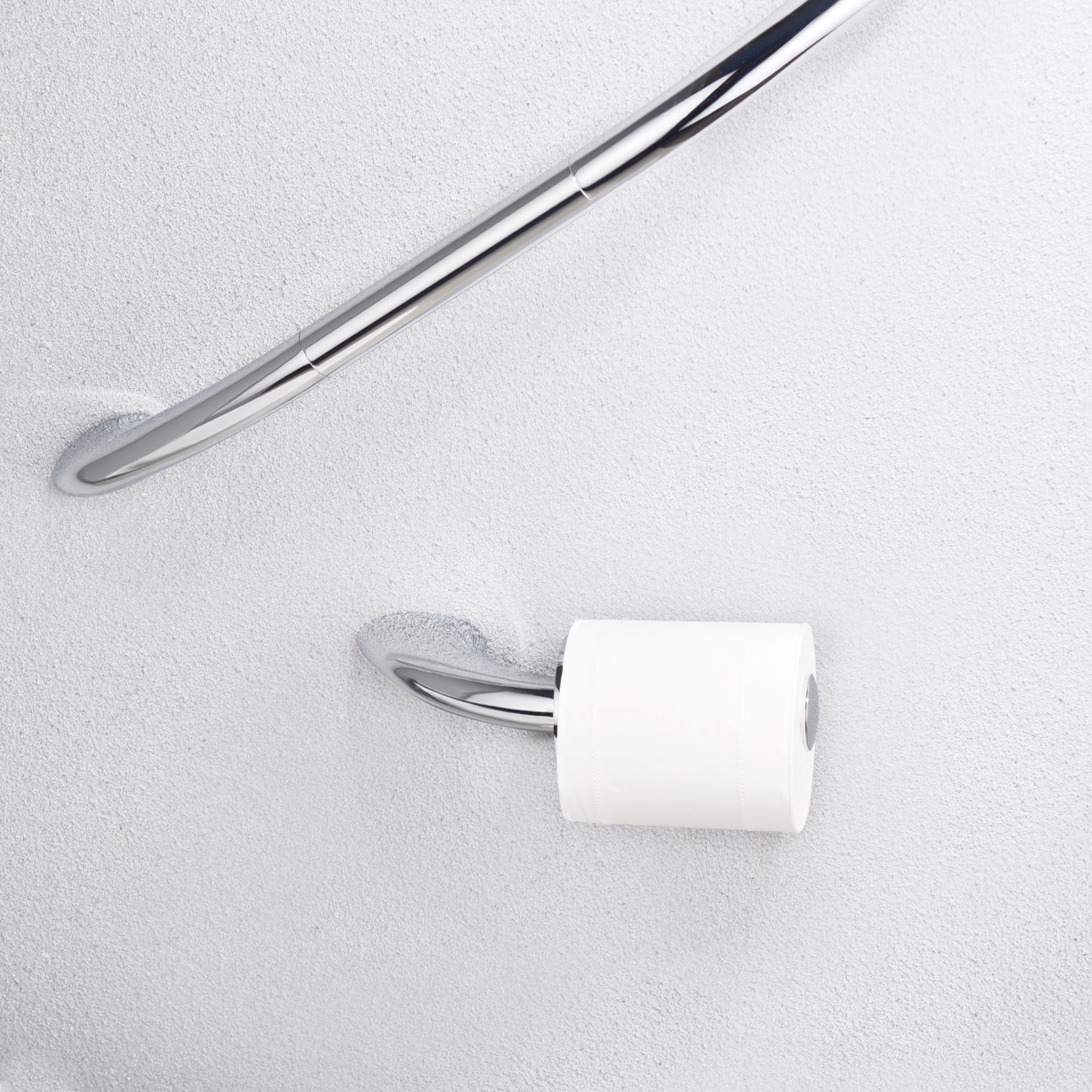 Portarotolo Gedy modello Maldive in Ottone e Cromall - Cromato