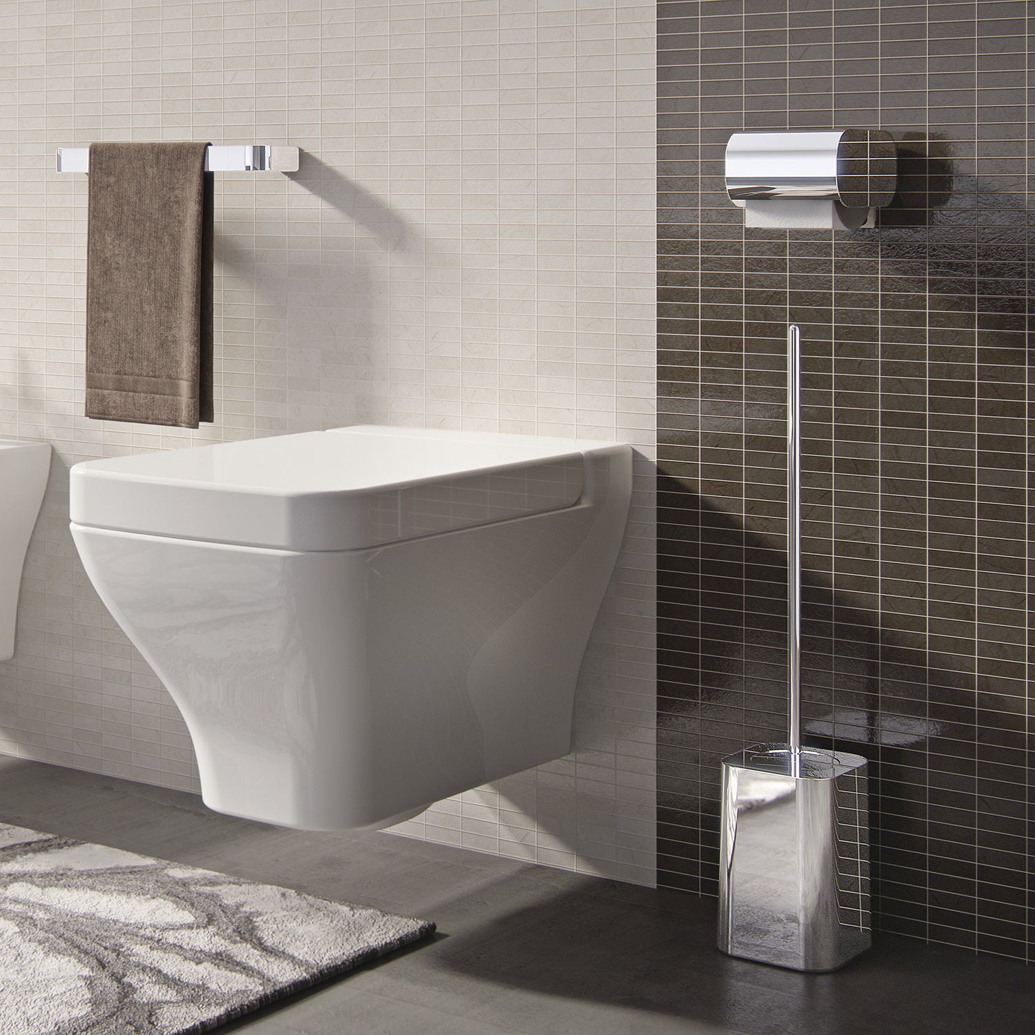 Portasalviette 25 cm in Ottone e Cromall Outline di Gedy - Cromato