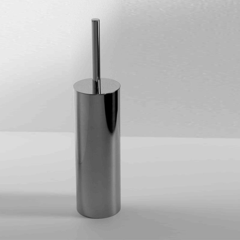 Scopino WC in acciaio cromato con ciuffo in setole modello LOGIC by ARES