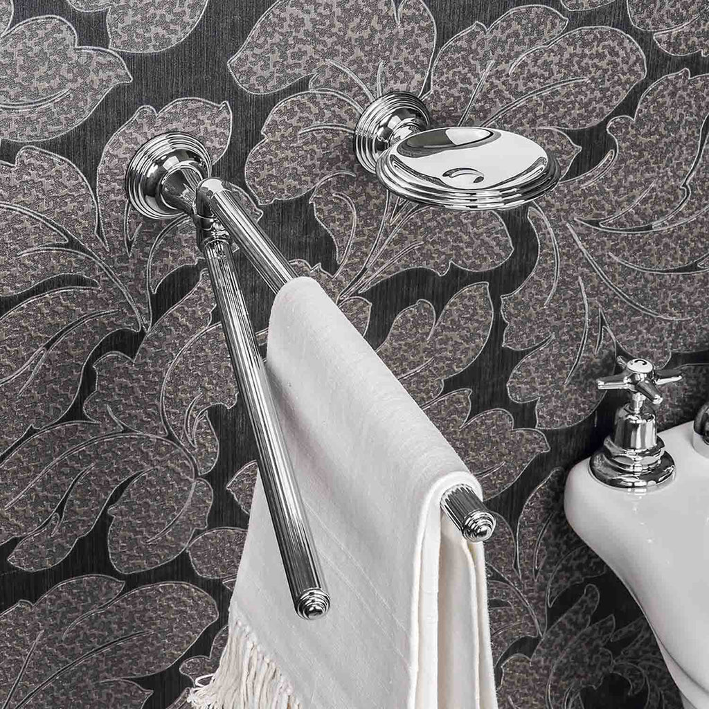 Porta salvietta doppio snodo in ottone cromato collezione Hermitage di Colombo Design