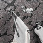 Porta salvietta doppio snodo in ottone cromato collezione Hermitage di Colombo Design