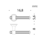 Porta rotolo in ottone cromato collezione Hermitage di Colombo Design