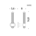 Porta rotolo verticale in ottone cromato collezione Hermitage di Colombo Design