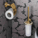 Porta rotolo coperto in ottone cromato collezione Hermitage di Colombo Design