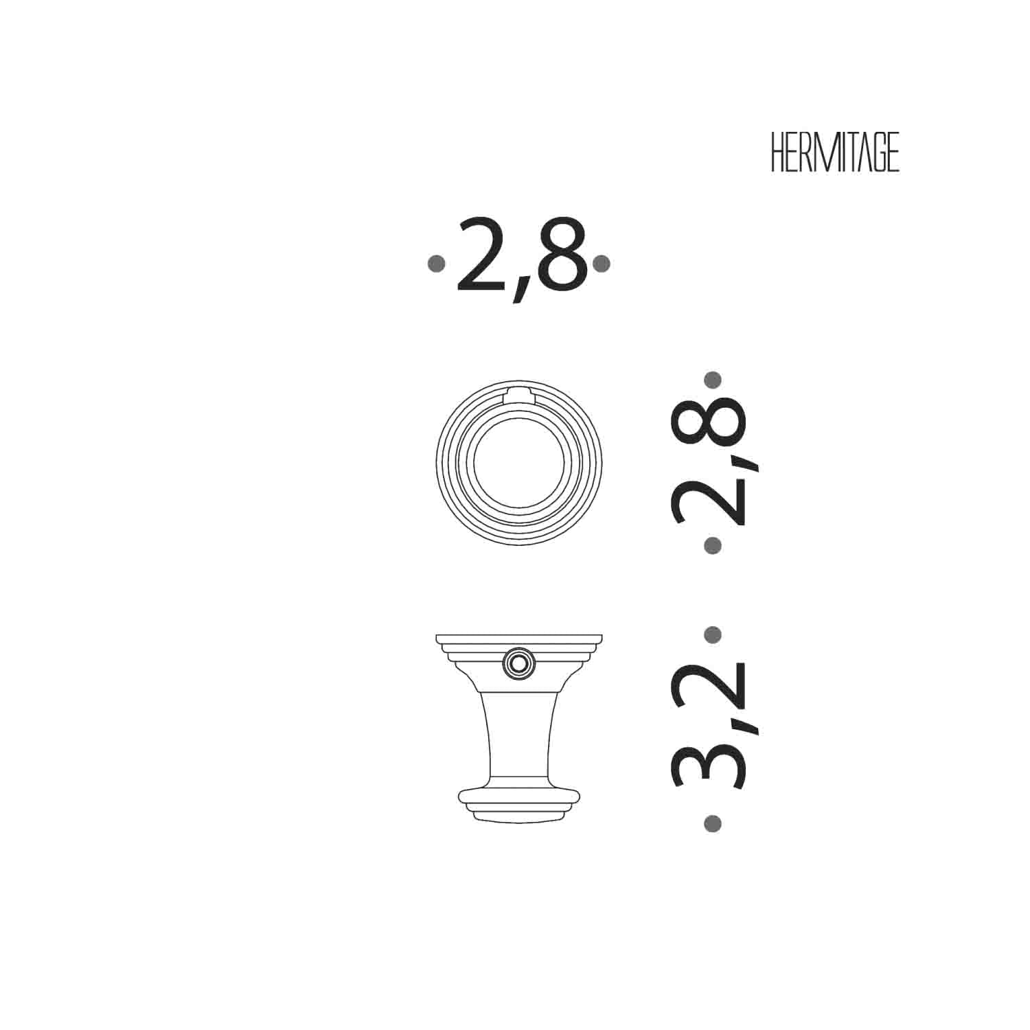 Appenditutto piccolo in ottone cromato collezione Hermitage di Colombo Design