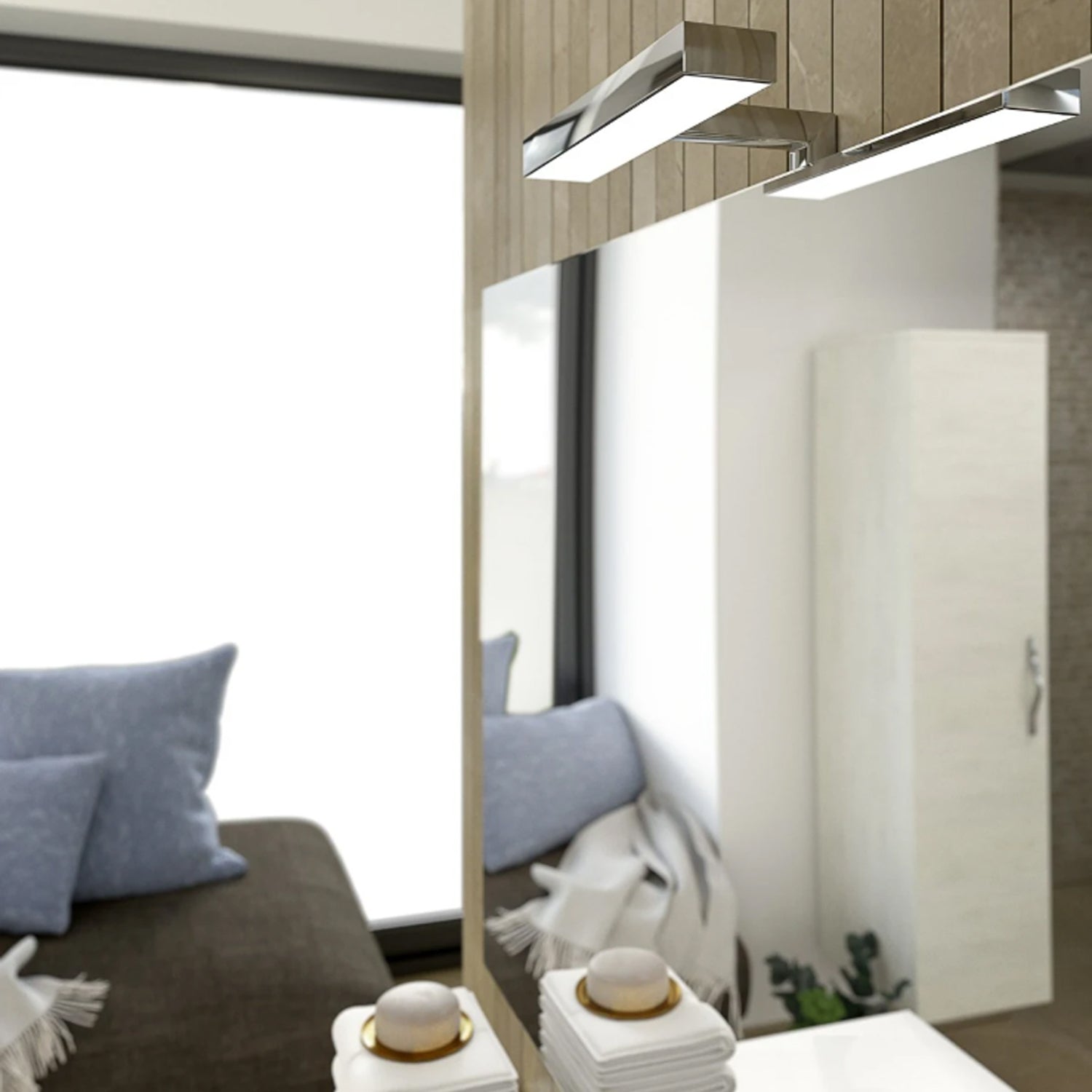 Lampada da bagno LED Cubi&Co modello Saturn 20x5x10 cm