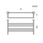 Rack porta salvietta in ottone cromato collezione Hermitage di Colombo Design