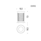 Porta bicchiere d'appoggio in ottone cromato e vetro acidato collezione Hermitage di Colombo Design