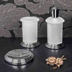 Spandisapone d'appoggio in ottone cromato e vetro Hermitage di Colombo Design