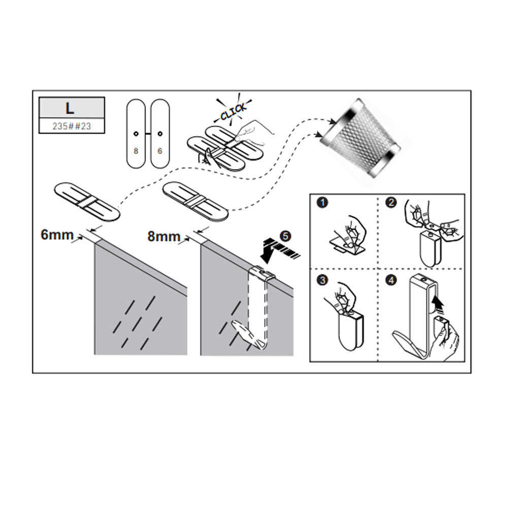 Appendino da appoggio in acciaio cromato della collezione 'Architect s+' by Cosmic cm 2