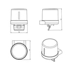 Dispenser sapone sospeso in ottone cromato e plastica della collezione 'Architect s+' by Cosmic - 400ml