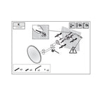 Specchio ingranditore a muro con supporto in ottone cromato della collezione 'Architect s+' by Cosmic