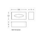 Cofanetto Kleenex sospeso in acciaio cromato della collezione 'Architect s+' by Cosmic