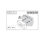 Cofanetto Kleenex sospeso in acciaio verniciato della collezione 'Architect s+' by Cosmic - Nero satinato