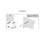 Porta rotolo sospeso in ottone senza coperchio della collezione 'Black & White' by Cosmic - Nero satinato 4x12