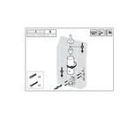 Porta scopino a terra/muro in ottone della collezione 'Black & White' by Cosmic - Nero satinato 9x10x37 cm