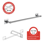 Porta asciugamani 50 cm in ottone e Cromall Wizard di Gedy - Cromato