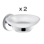 Set 8 pezzi in Acciaio Inox e Cromall Gedy serie Felce - Cromato