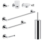 Set 8 pezzi in Acciaio Inox e Cromall Gedy serie Felce - Cromato