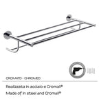 Gedy Felce mensola portasciugamani doppia acciaio inox e cromall cm 61