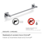 Porta asciugamani 45 cm a muro di Gedy serie Olimpo - Cromato