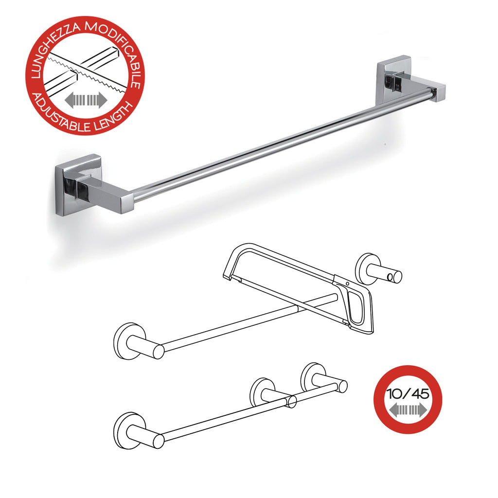 Porta asciugamani 45 cm a muro di Gedy serie Olimpo - Cromato