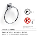 Porta asciugamani ad anello di Gedy serie Olimpo - Cromato