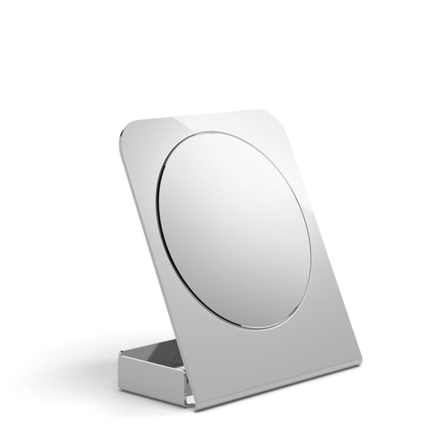 Specchio ingranditore in acciaio inox lucido Lineabeta modello Mevedo a ingrandimento 5x