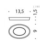 Porta sapone in vetro collezione Link di Colombo Design
