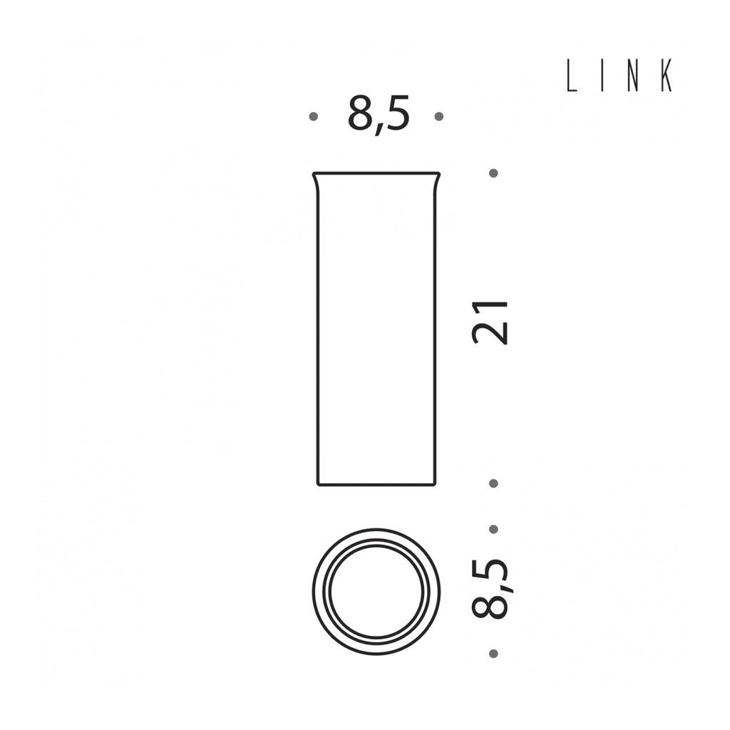 Scovolo in vetro acidato collezione Link di Colombo Design