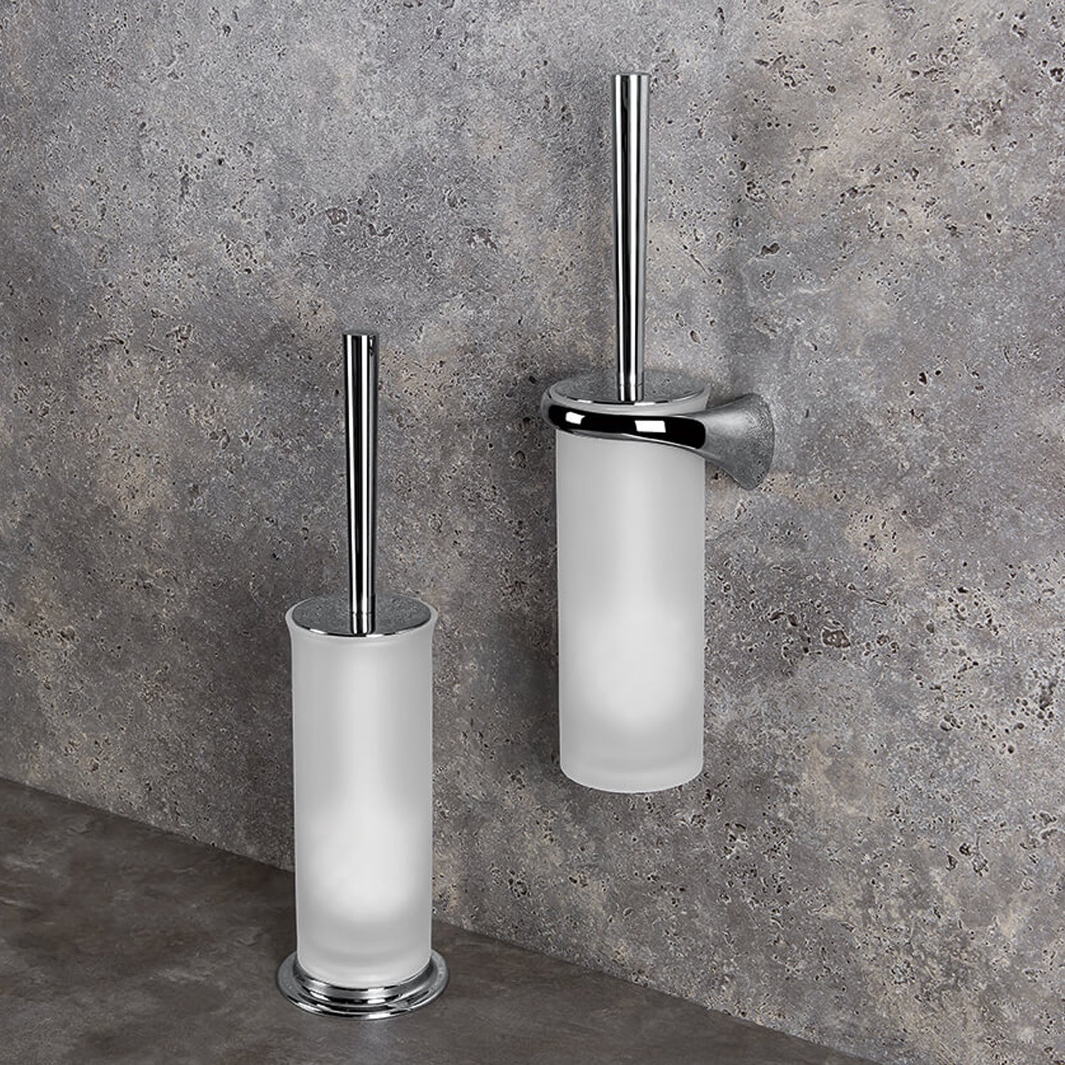 Scovolo con base in vetro acidato collezione Link di Colombo Design