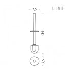 Manico con ciuffo in ottone collezione Link di Colombo Design