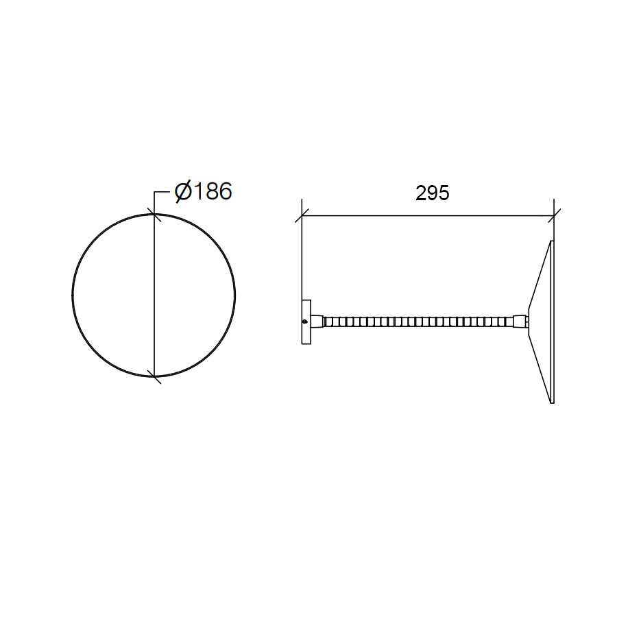 Specchio ingranditore 8x da parete Lineabeta Mevedo con braccio snodabile