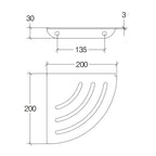 Angolare doccia di Lineabeta collezione Roersa in Acciaio Inox Satinato