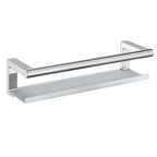 Mensola porta sapone doccia a muro in alluminio ed ottone cromato della collezione 'Architect s+' by Cosmic