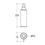 Dosasapone in ottone di Lineabeta collezione Saon da 220 ml - Cromato