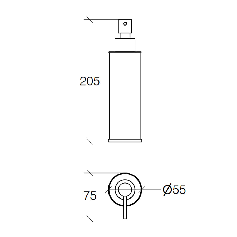 Dosasapone in ottone di Lineabeta collezione Saon da 220 ml - Cromato