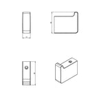 Appendino a muro in ottone cromato della collezione 'Extreme' by Cosmic cm 2x5x4