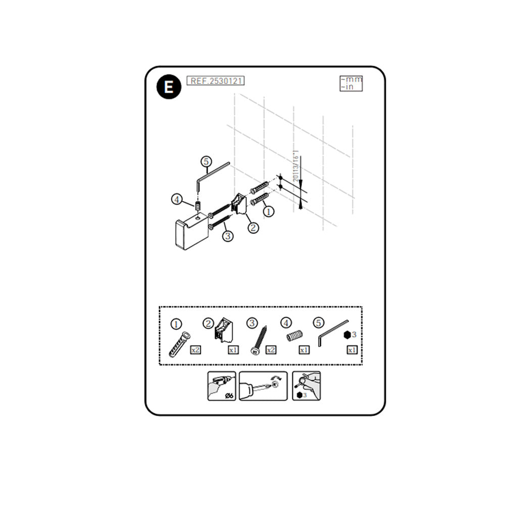 Appendino a muro in ottone cromato della collezione 'Extreme' by Cosmic cm 2x5x4