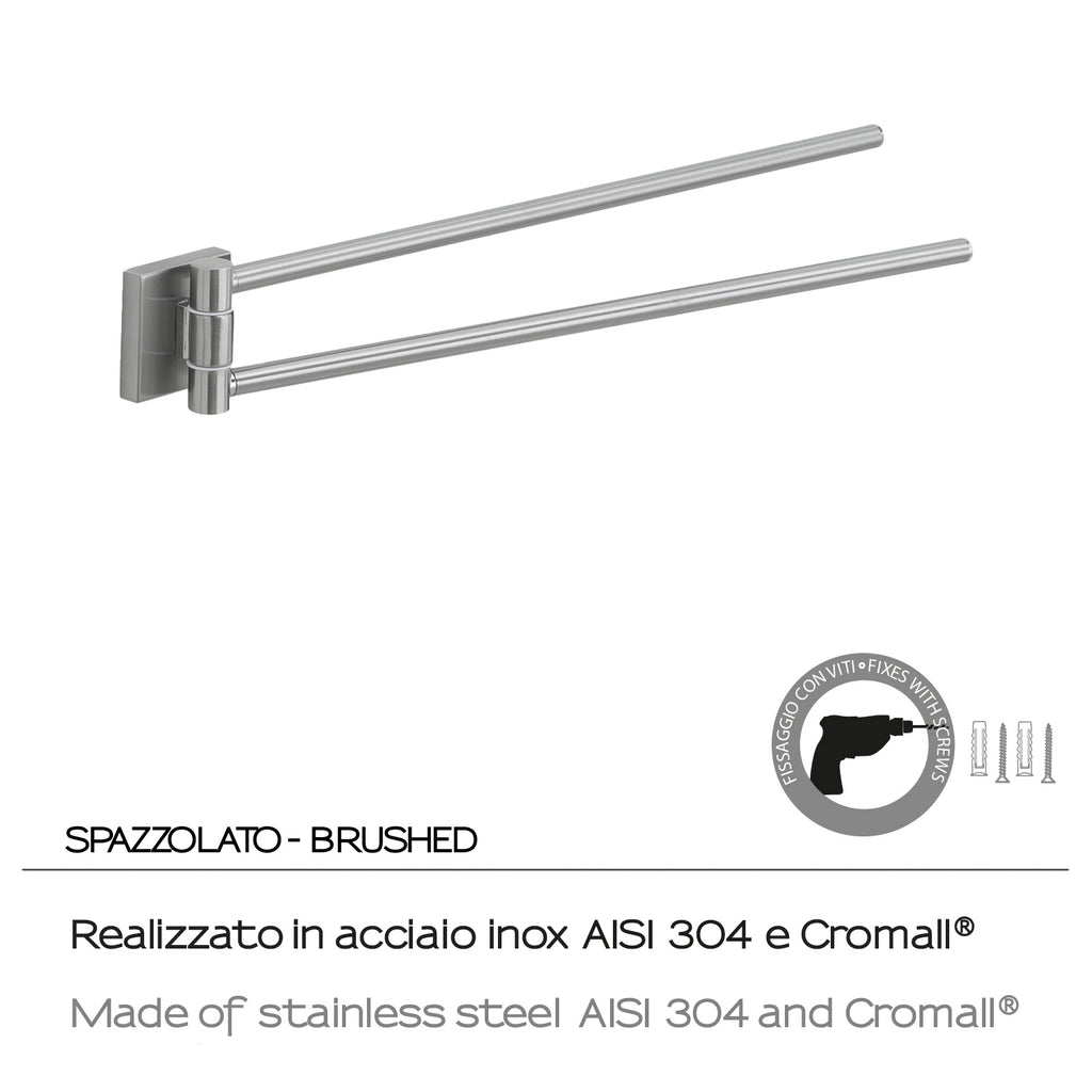 Portasalviette a snodo Fuji di Gedy - Spazzolato