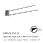 Portasalviette a snodo Fuji di Gedy - Spazzolato