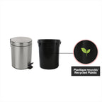 Pattumiera a pedale da 3L in Acciaio modello Sydney - Spazzolato