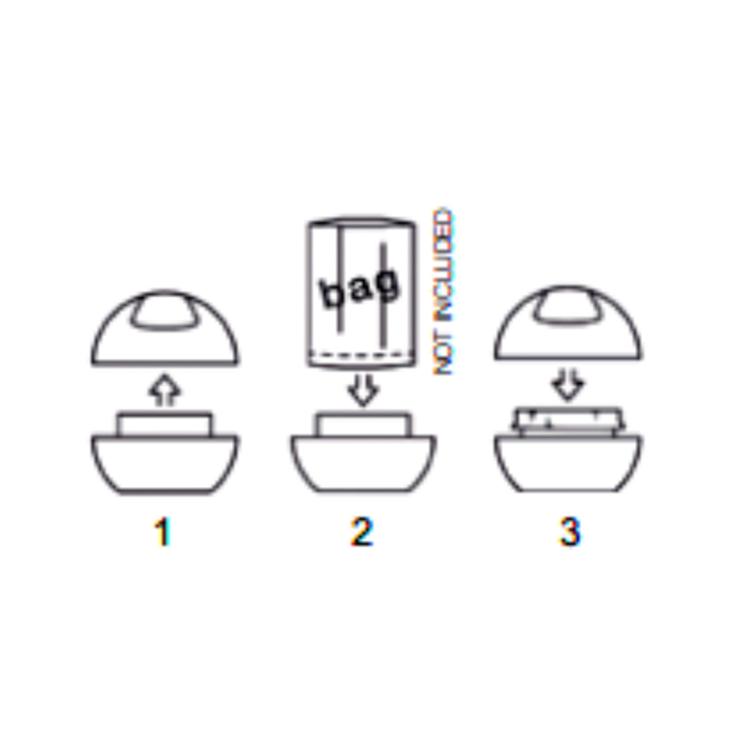 Pattumiera da 1L con coperchio basculante rimovibile modello Bowl - Rosa Matt